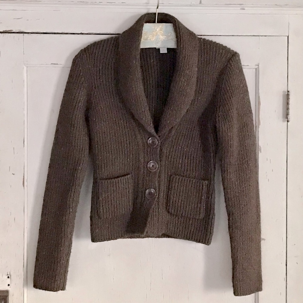 Nordstrom Caslon Dark Brown Cardigan - Picture 2 of 10